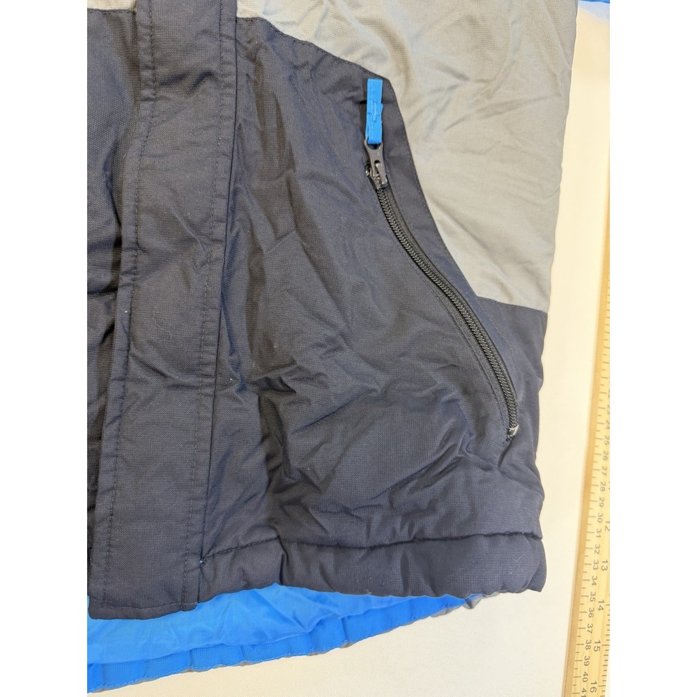 The Children's Place Boys L Puffer Jacket Hooded Insulated Colorblock Blue Zip - Picture 8 of 11